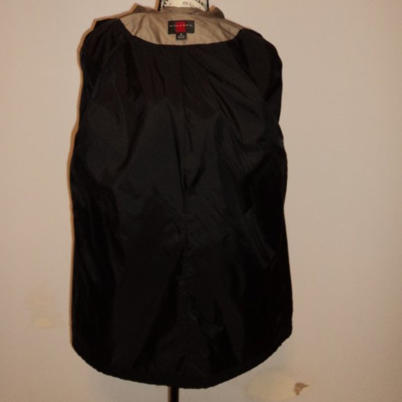 Gallery Women's Medium Dress Trench Jacket Coat Black Beige Short Lined Pockets - Picture 10 of 11